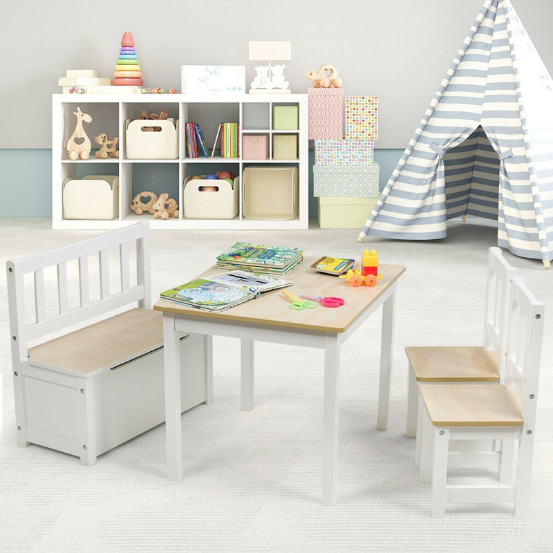 Isabelle & Max™ Ayad Kids 4 Piece Play Table and Chair Set Wayfair